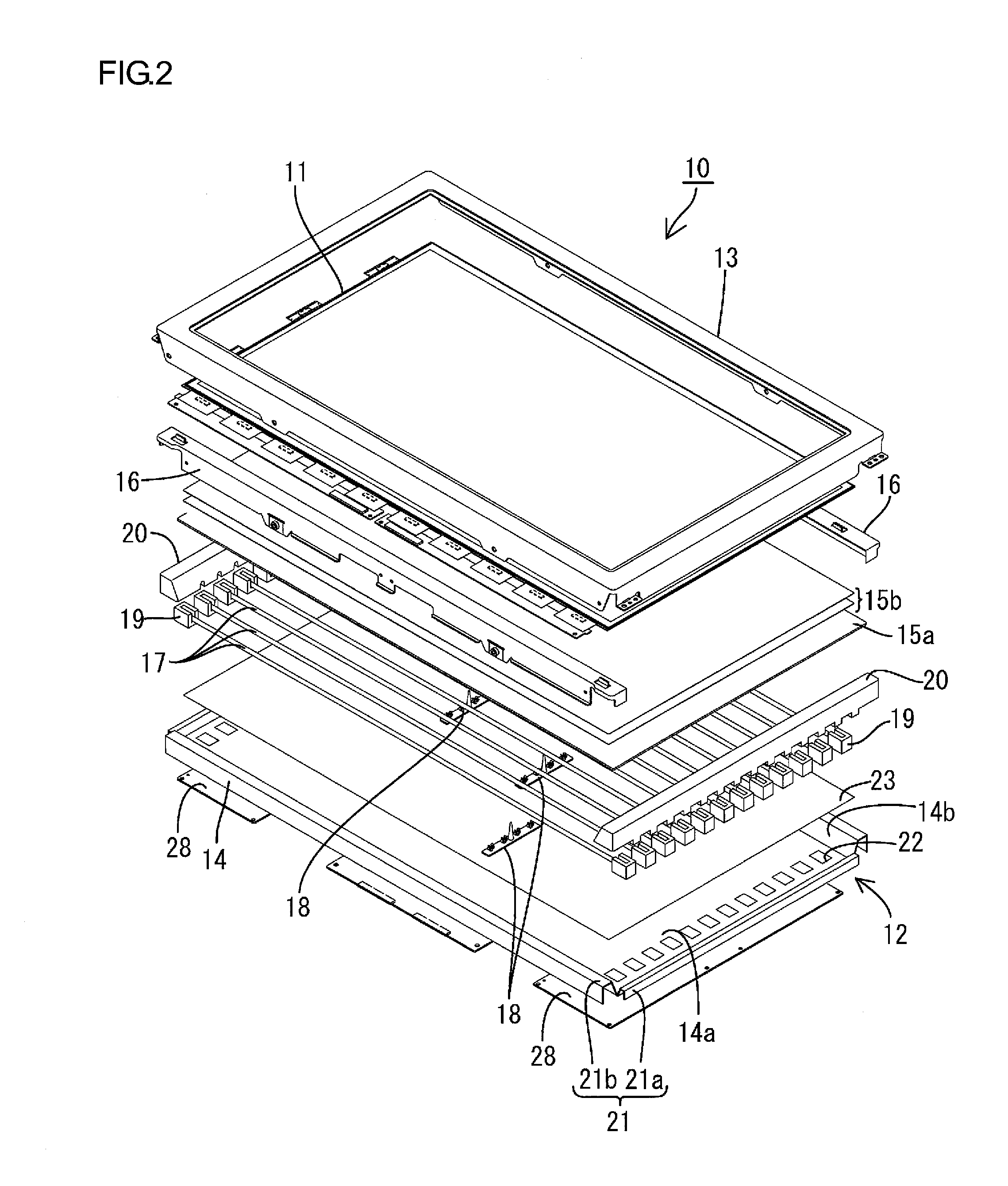 Lighting device, display device and television receiver