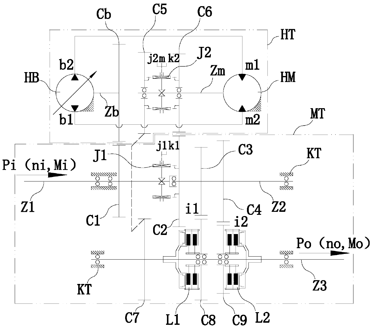 A variable speed transmission device for a vehicle