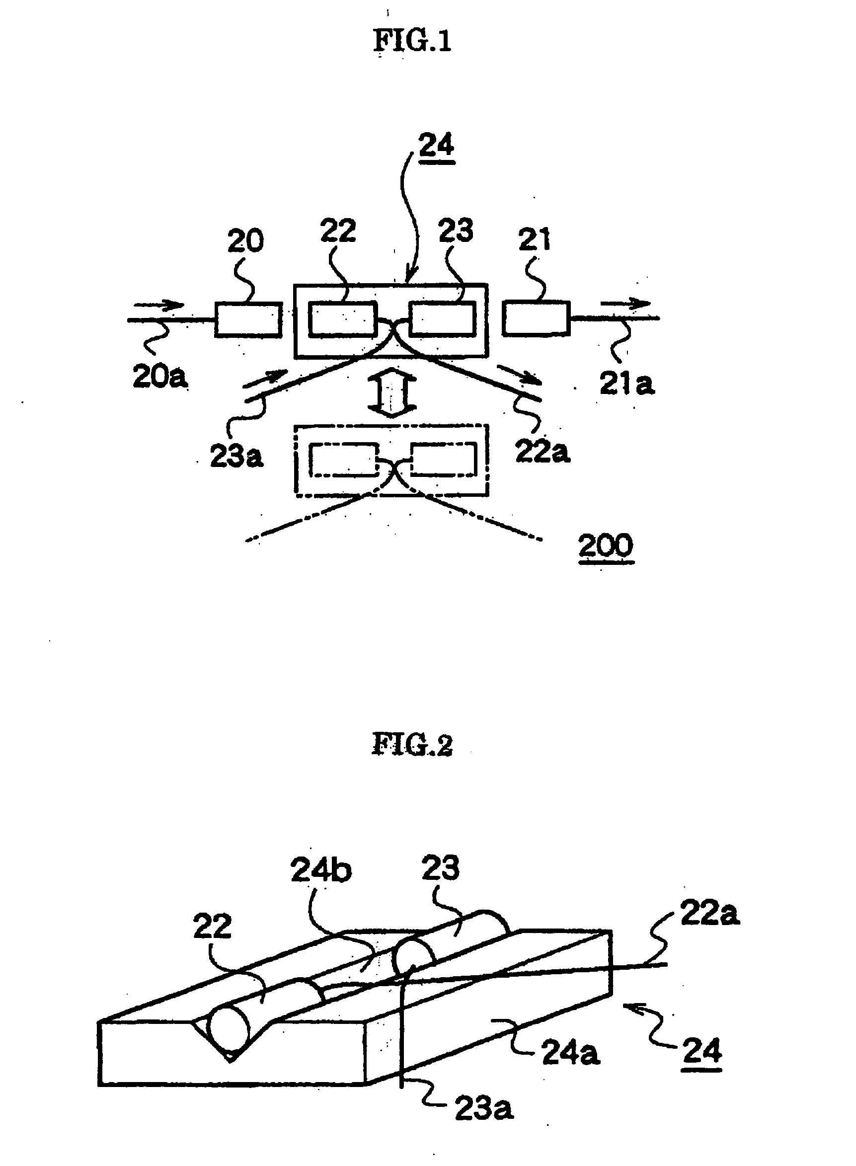 Optical switch and optical branch/insertion unit comprising it