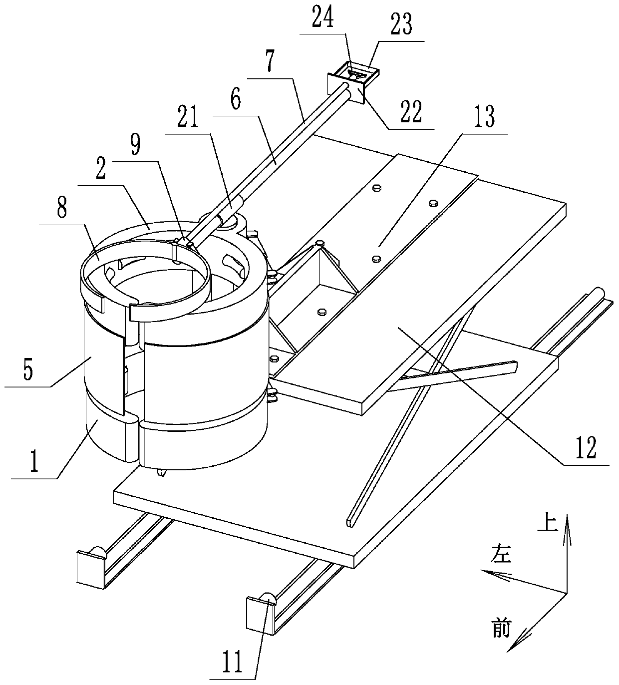 Pipeline butt joint device for hydrogeological exploration drilling