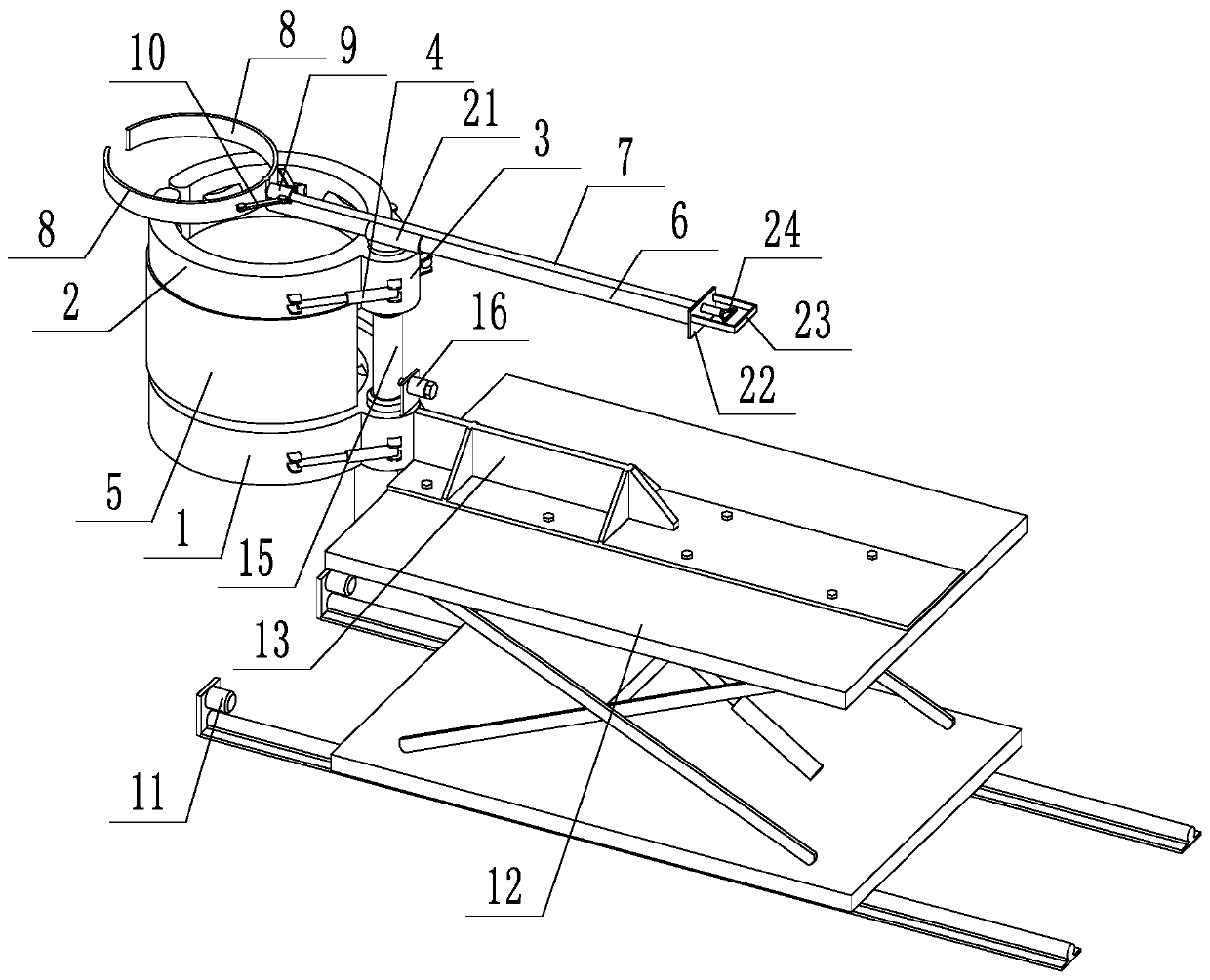 Pipeline butt joint device for hydrogeological exploration drilling