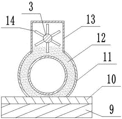 Heat dissipation device of computer case heating parts