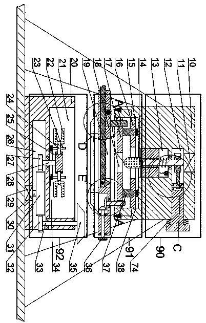 Dyeing machine for inner and outer sides of flexible thick fabric