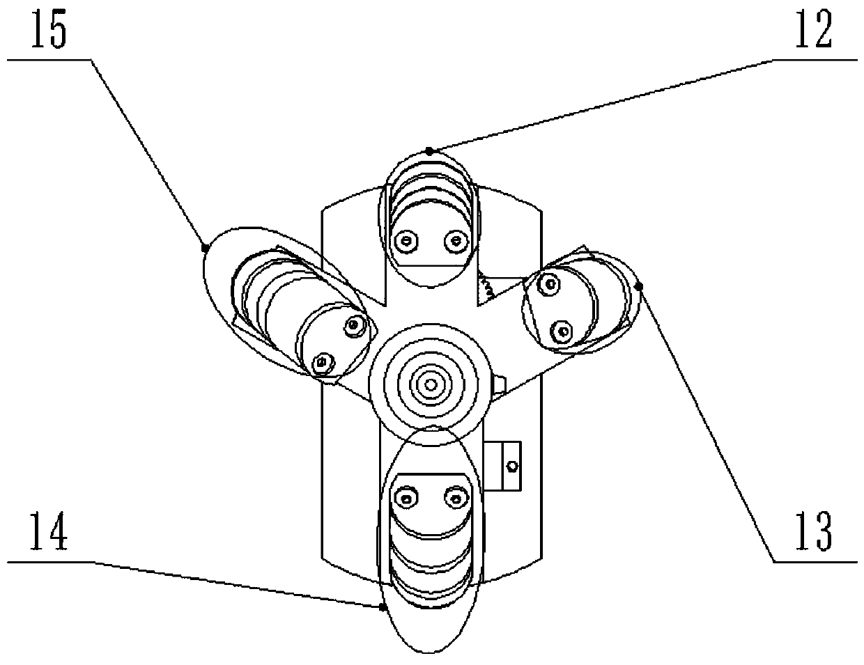 An underactuated flexible end effector for imitating bird claws of special-shaped melons and fruits