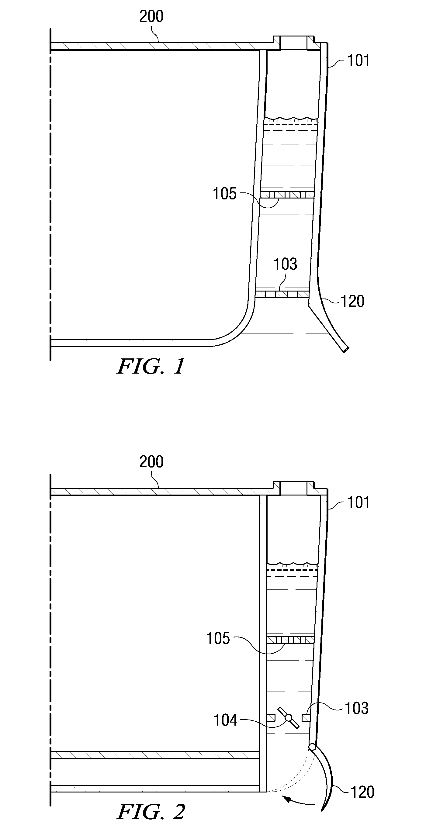 Roll motion damping device for a floating body