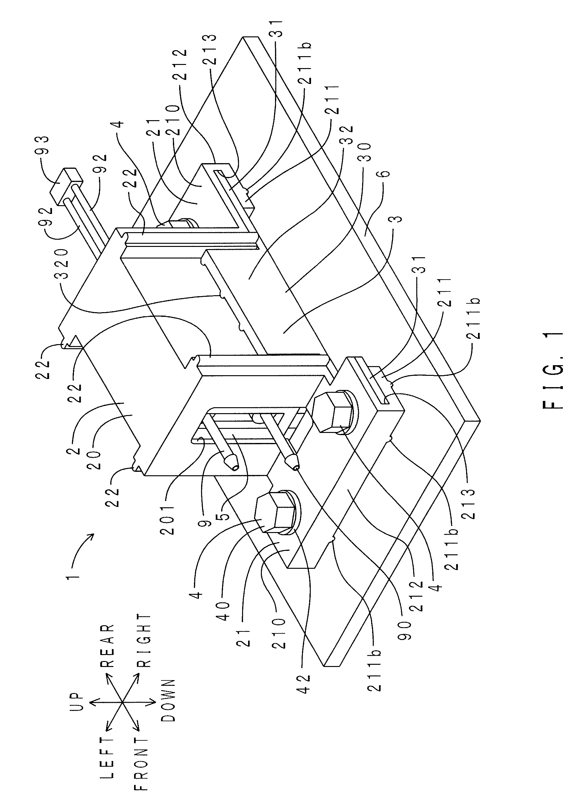 Vibrating member attachment structure