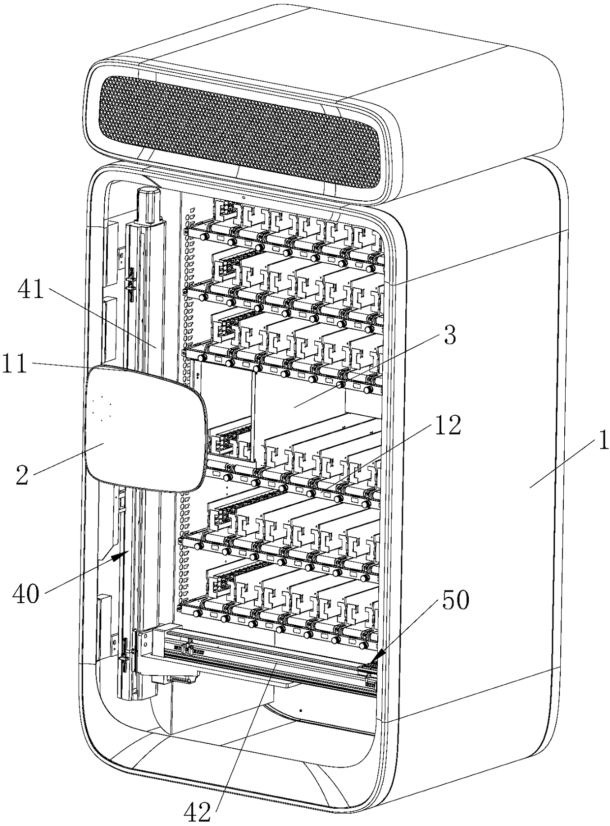 Vending machine and combined vending machine