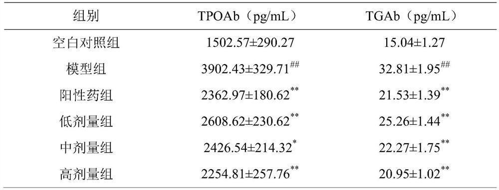 Traditional Chinese medicine composition for treating hashimoto thyroiditis and preparation method thereof