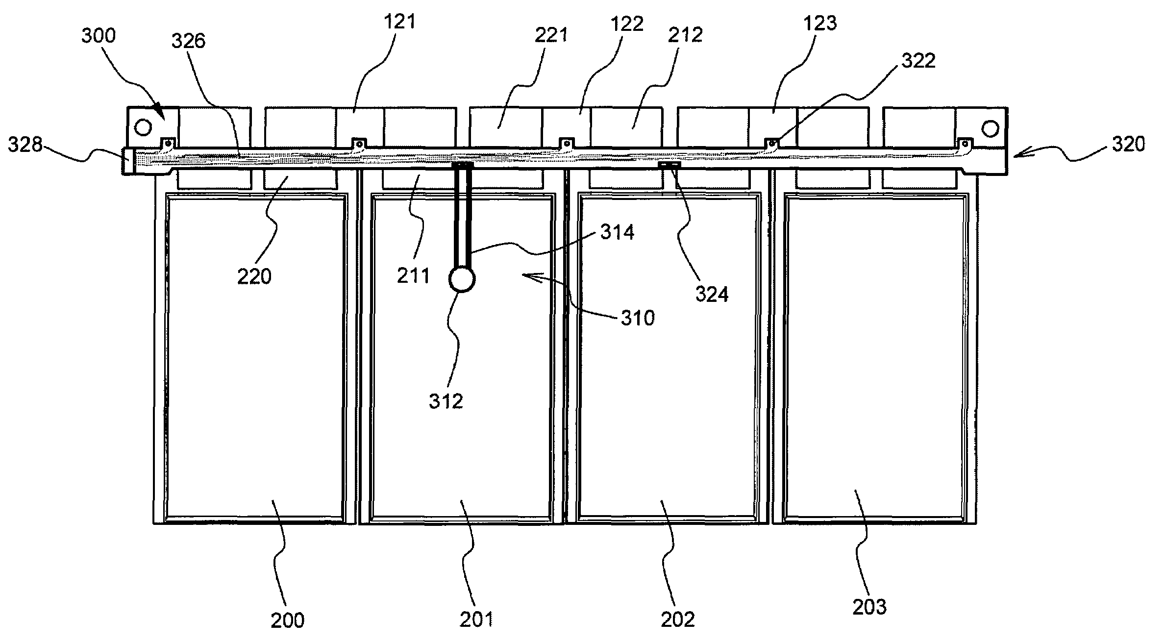 Member for measurement of cell voltage and temperature in battery pack