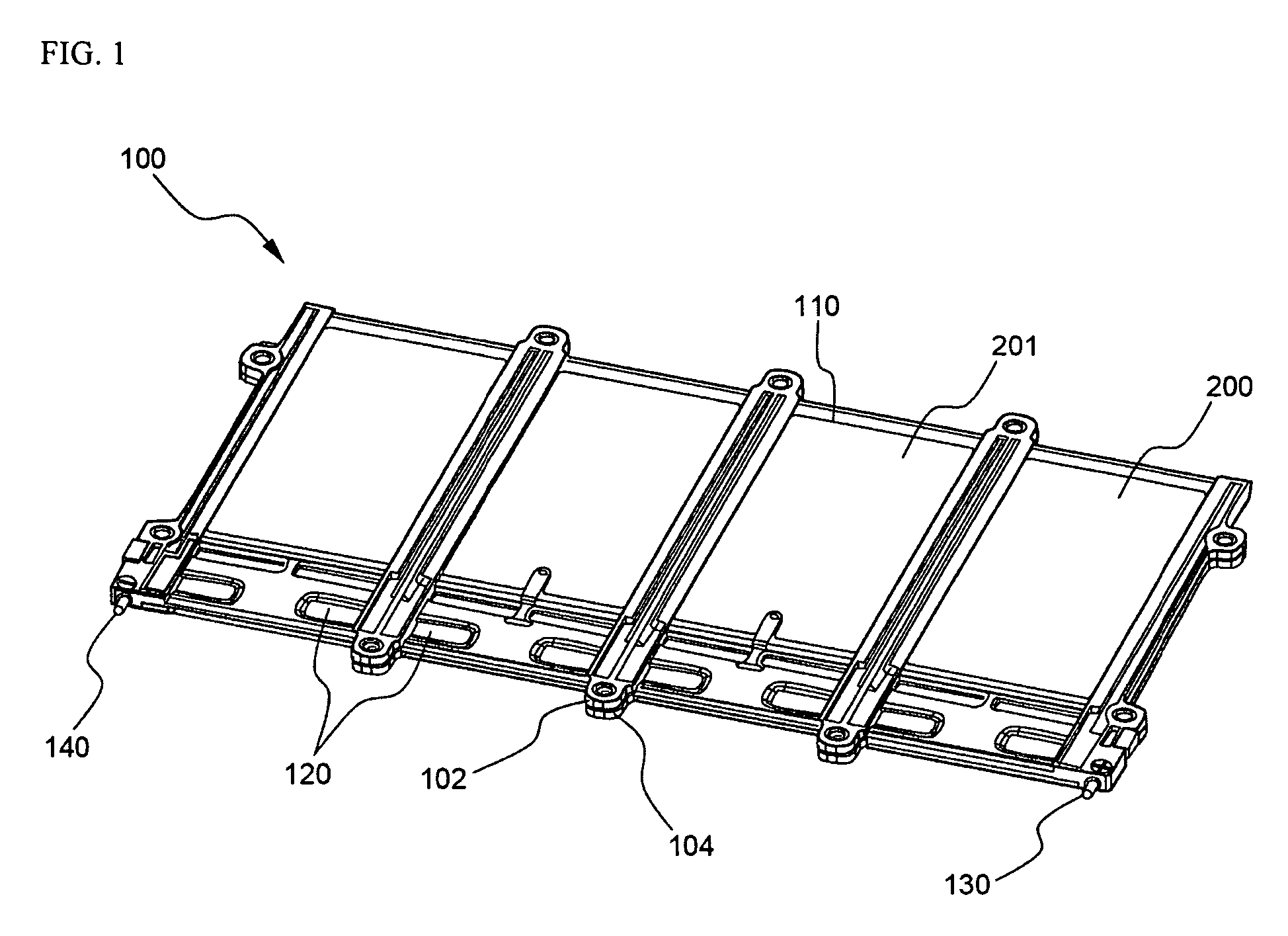 Member for measurement of cell voltage and temperature in battery pack