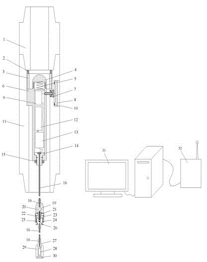 Well deviation measuring system for gas drilling