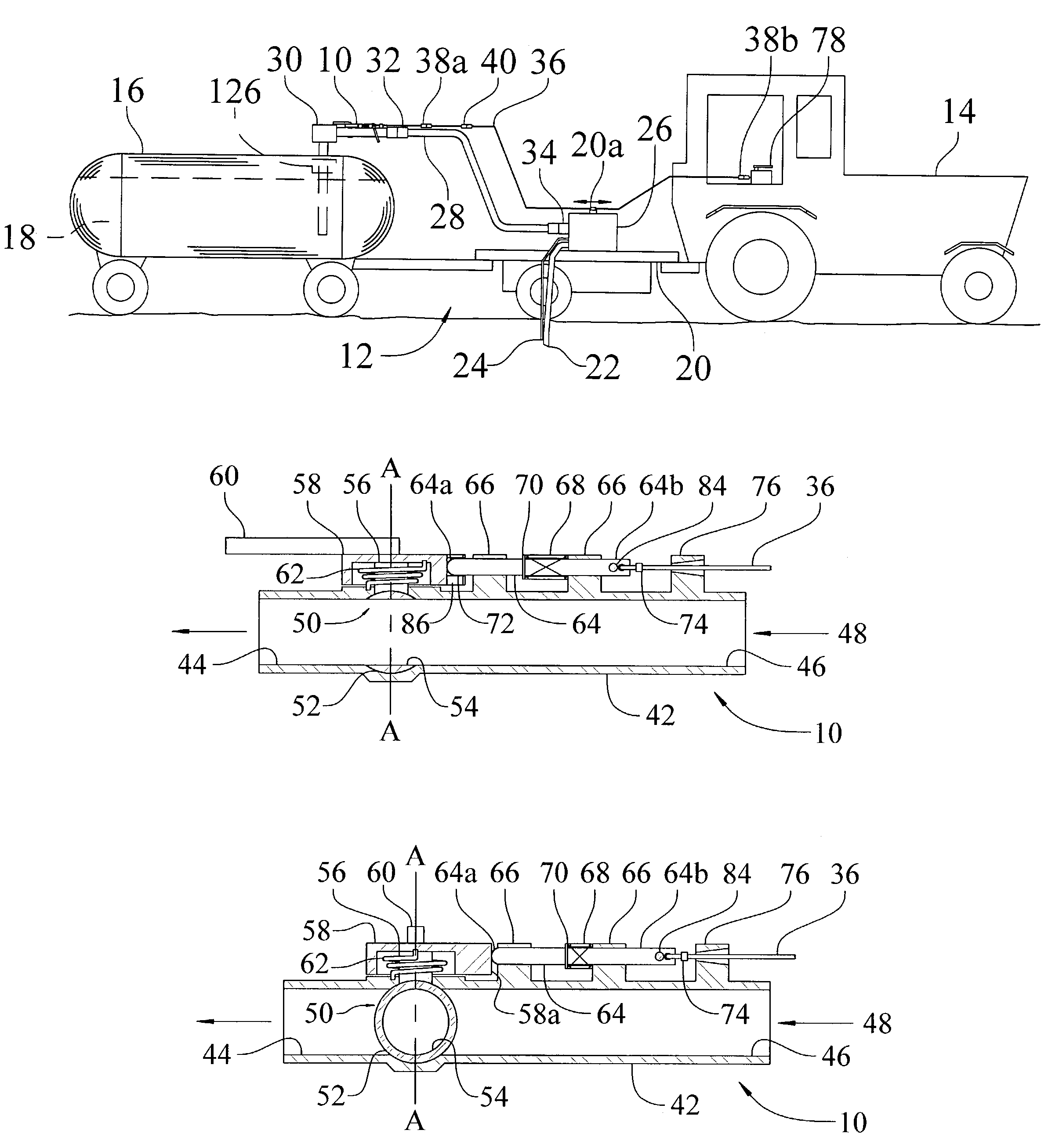 Safety system for mobile anhydrous ammonia fertilizer system