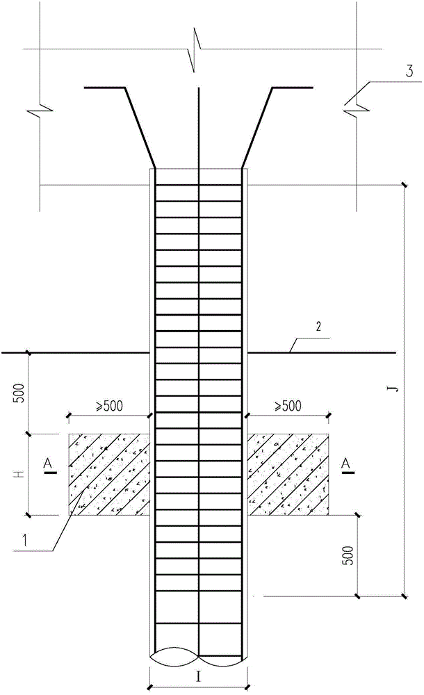 Built-in structure for high-pile base pile foundation