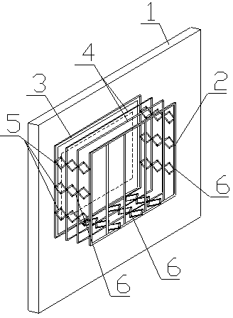 Contractible window protective guard reliable in safety