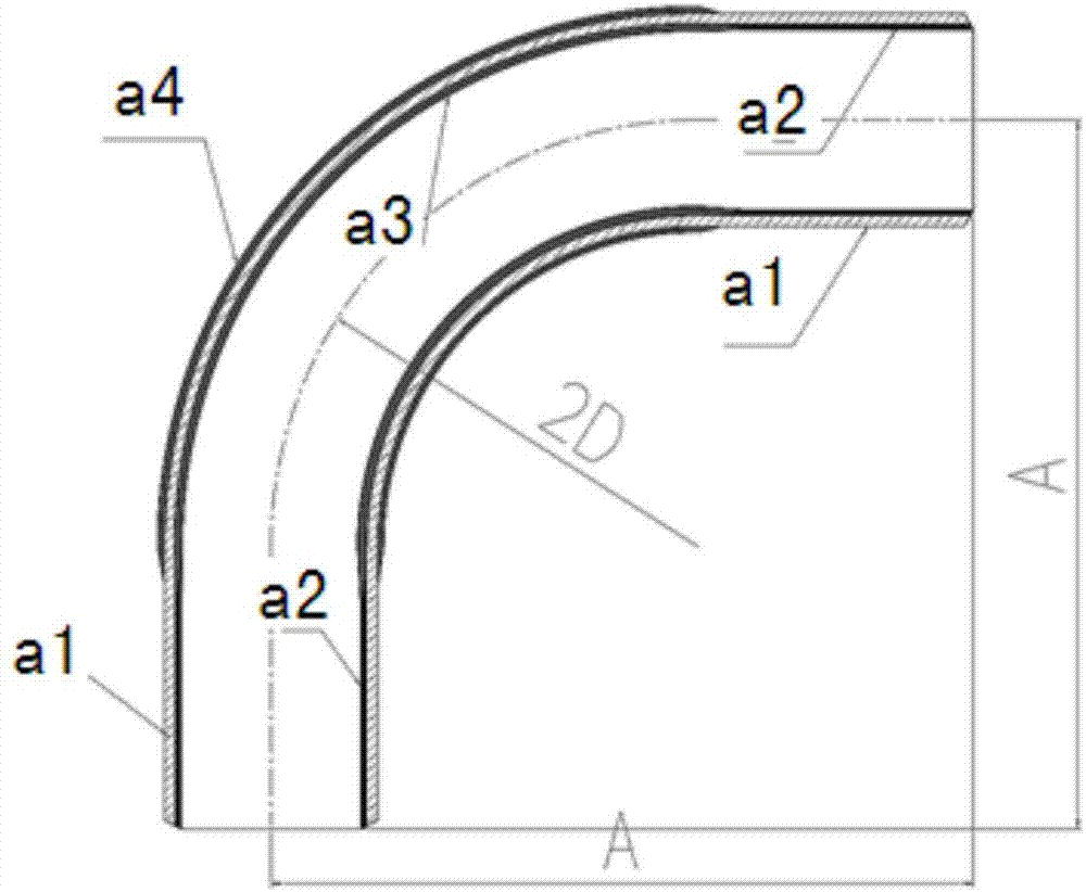 Manufacturing method for steel inter-anticorrosion-mouth-repair-free elbow