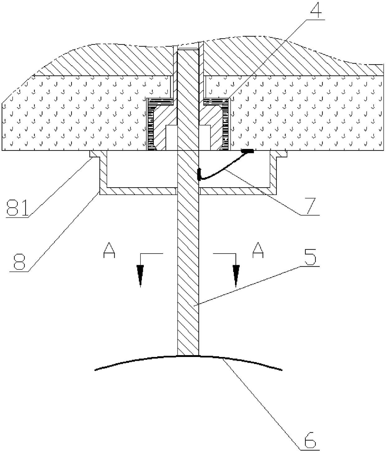 Irregular glass ceiling connection structure and ceiling lamp connection structure matched with irregular glass ceiling connection structure