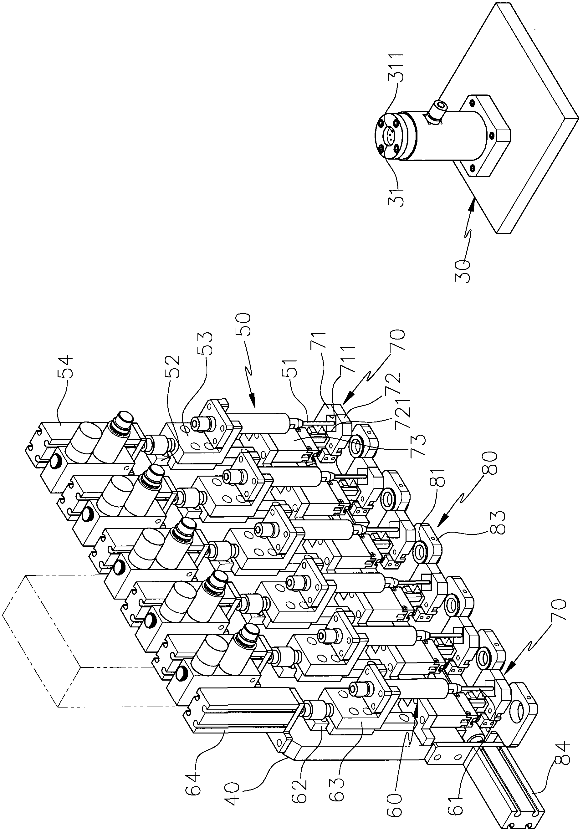 Pressing mechanism capable of accurately assembling lens