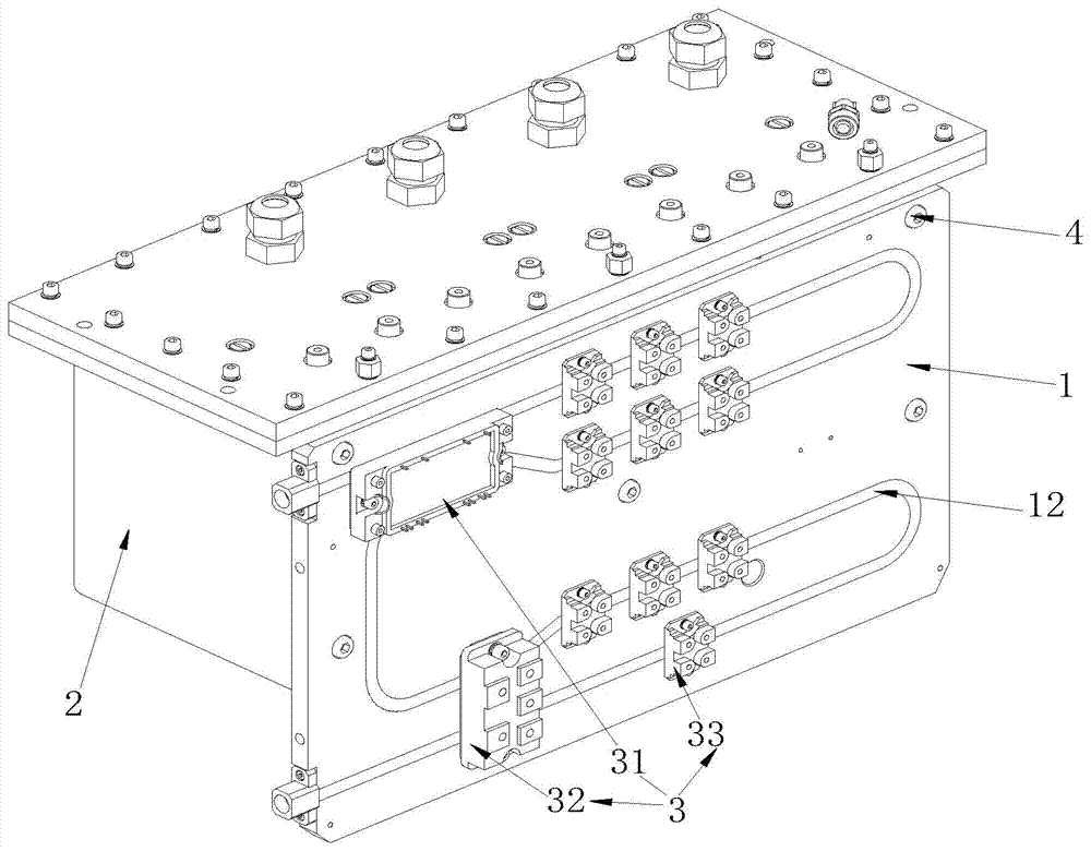 Radiator for high-voltage transformer oil tank and power module