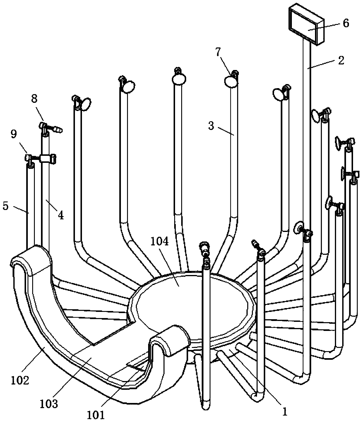 Anesthesia depth monitoring device for anesthesia department