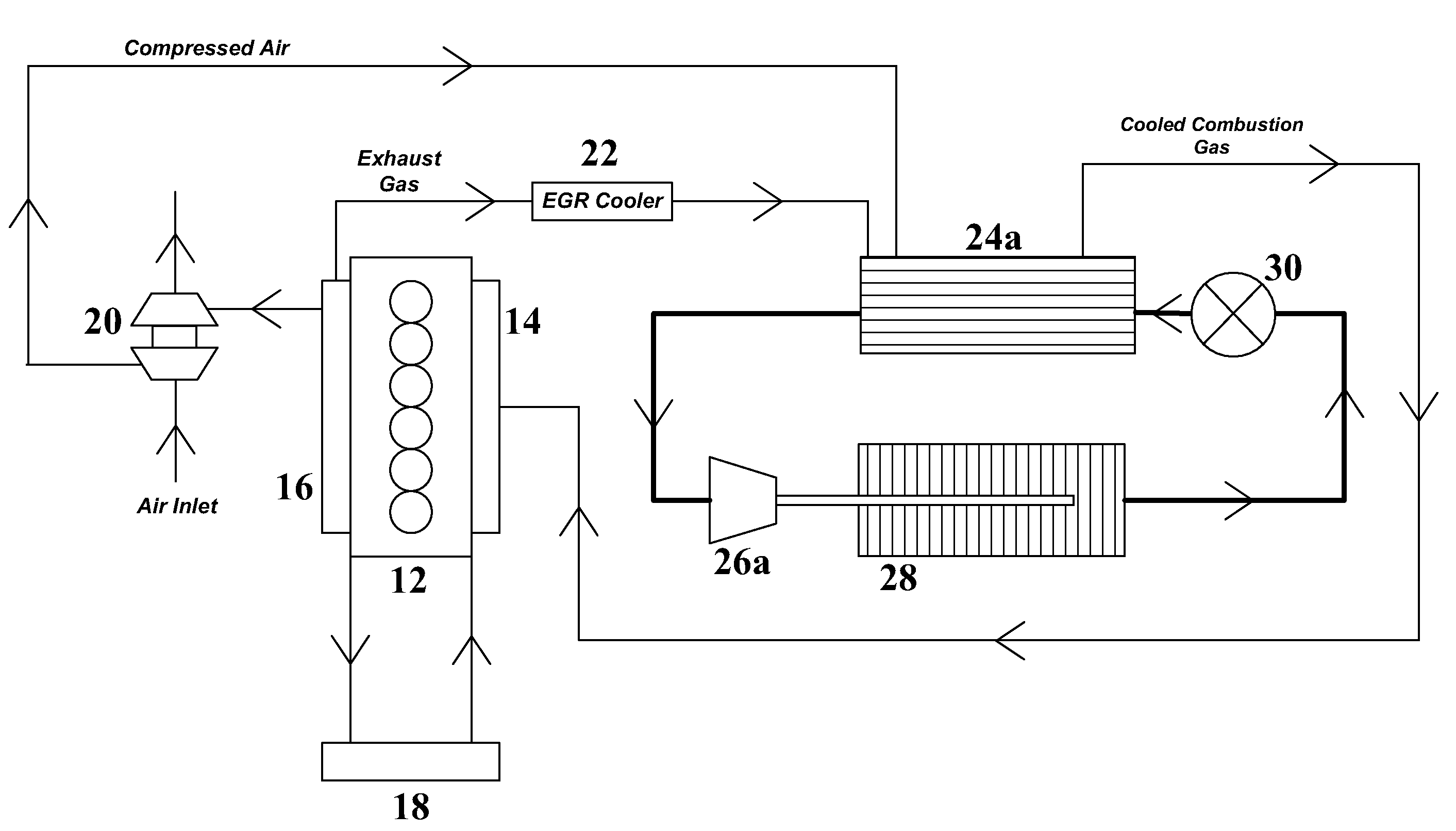 System and method for cooling a combustion gas charge