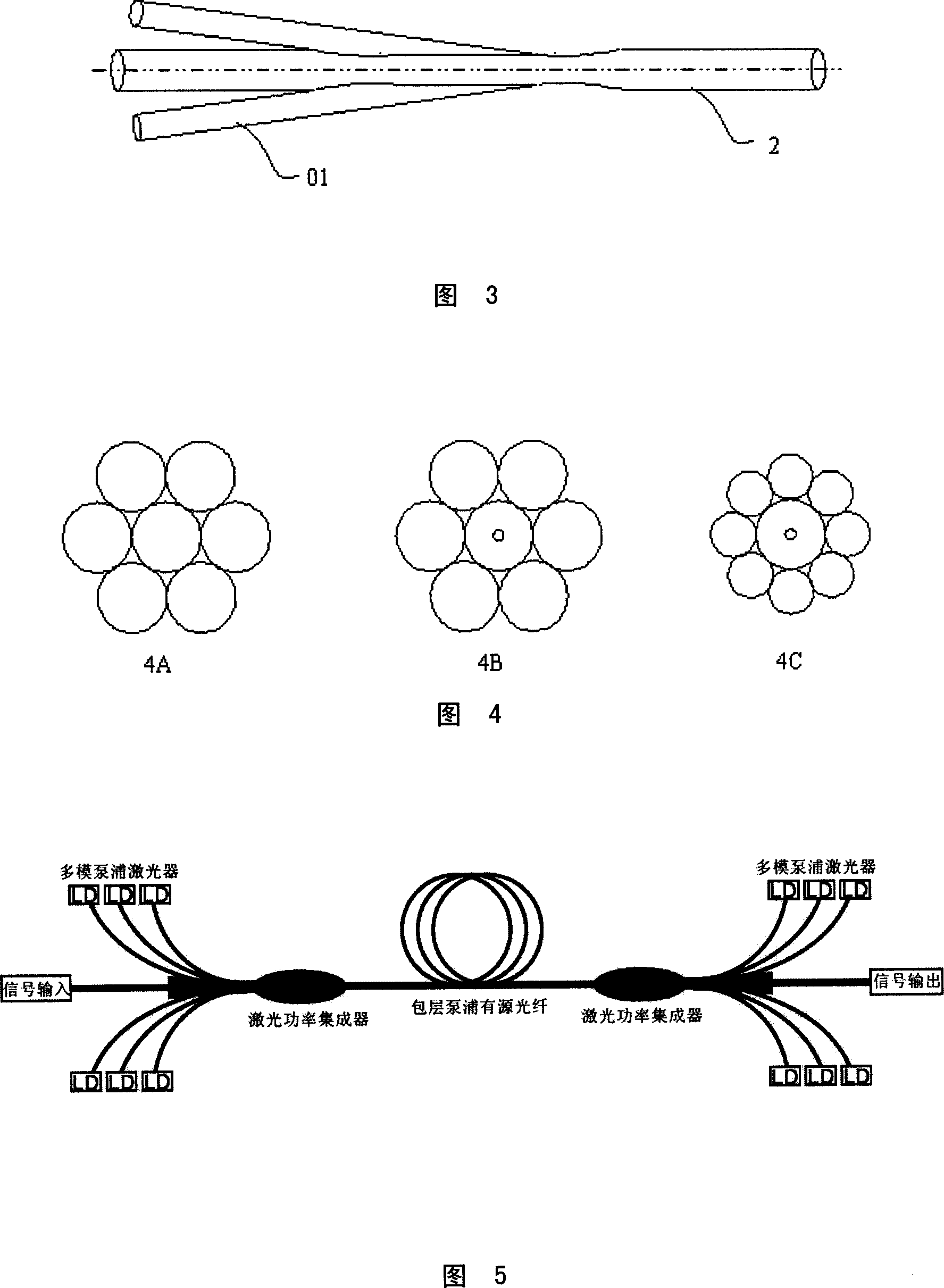 Laser power integrated device and its implement method