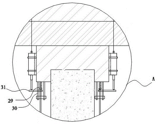 Concrete material in-high-temperature compression testing machine and in-high-temperature compression testing method