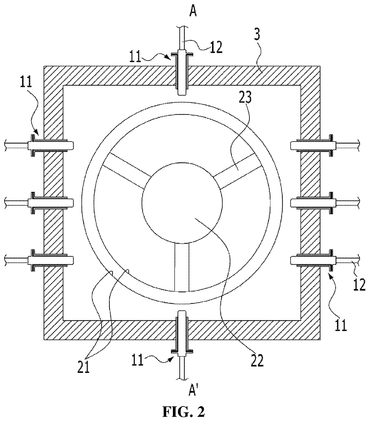 Apparatus for treating exhaust gas of thermal plant