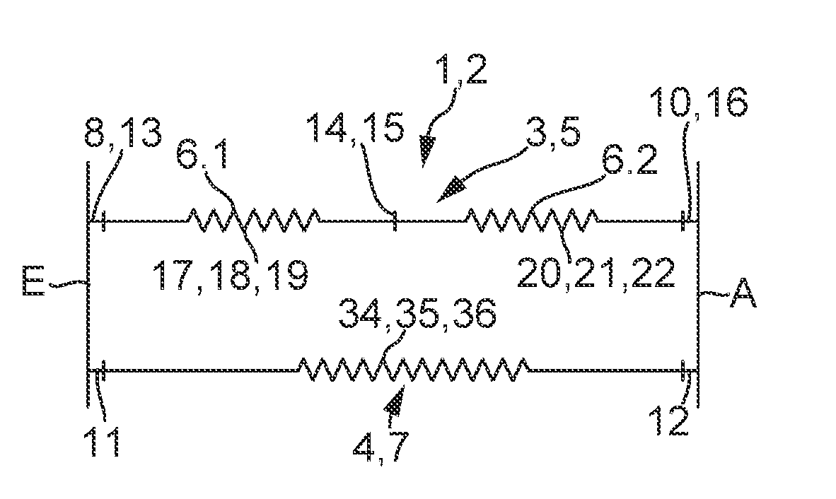 Device for damping vibrations, in particular a multi-step torsional vibration damper