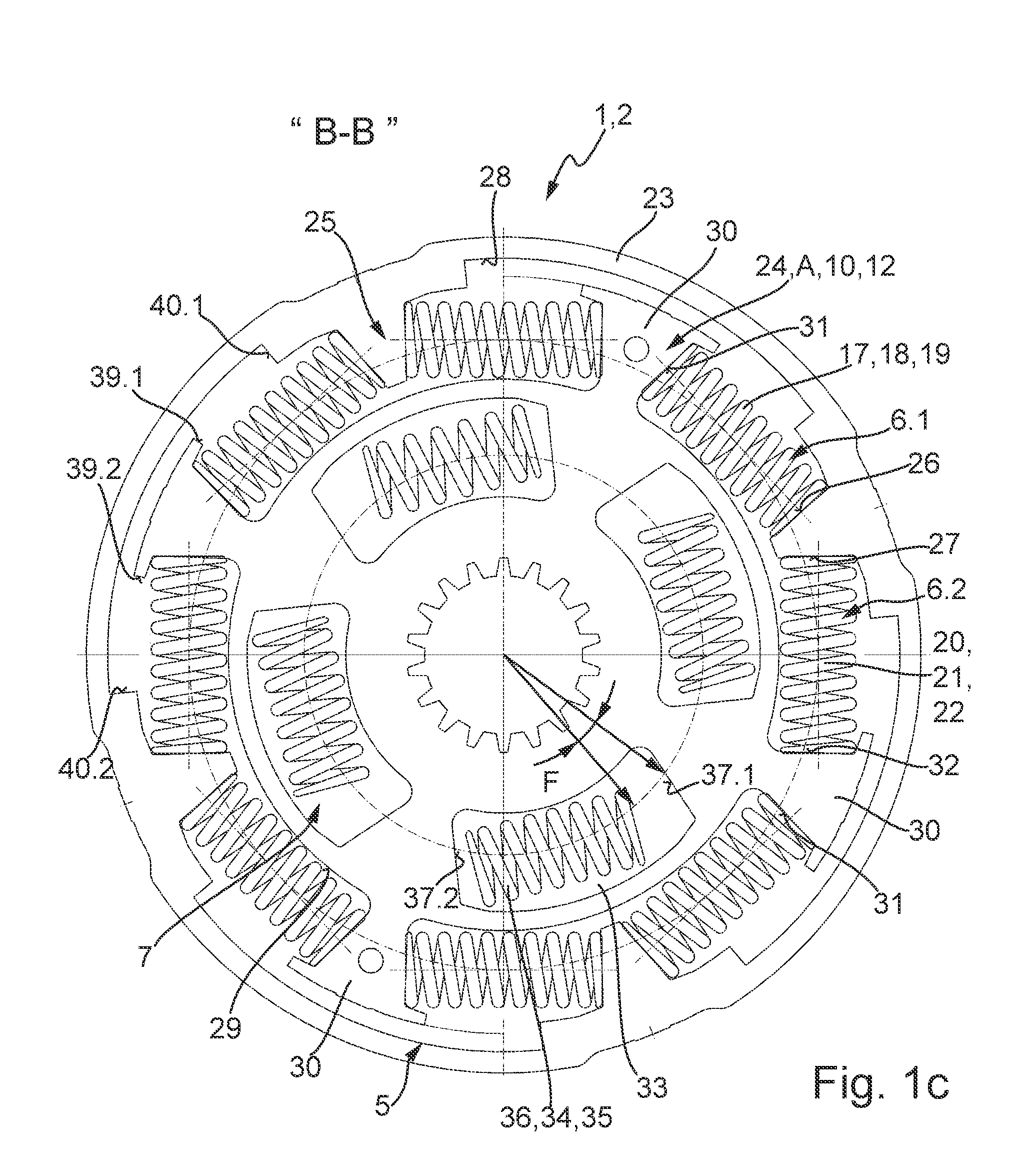 Device for damping vibrations, in particular a multi-step torsional vibration damper