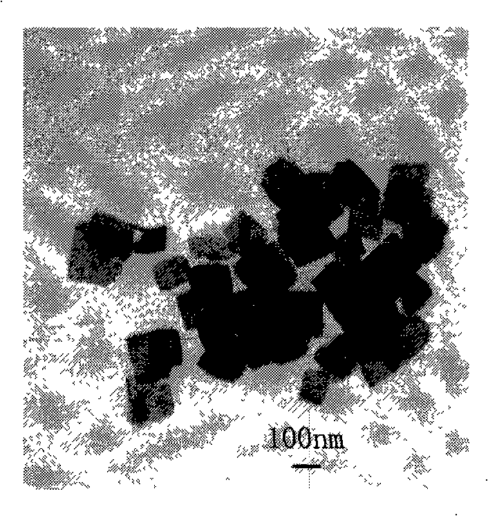 Method for synthesizing quadrangle tungsten oxide nano-powder