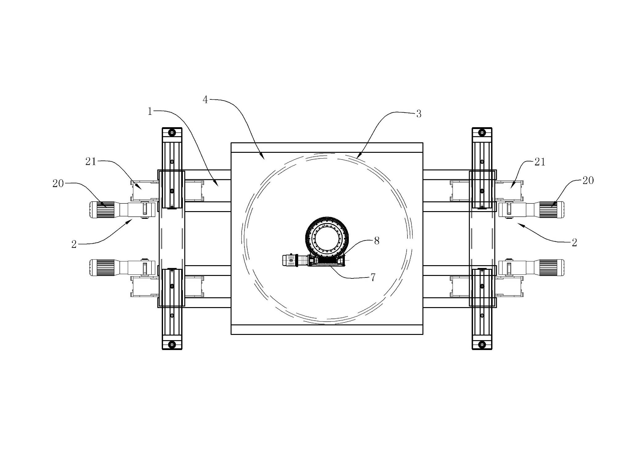 Turn-around device and turn-around method for bridge girder erection machine