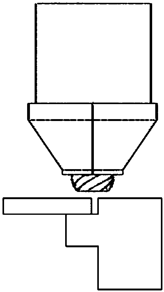 Stirring head for friction stir welding of large gap thin sheet aluminum alloy and welding technology of stirring head