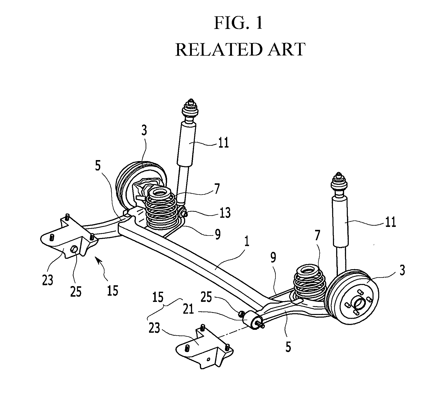 Coupled torsion beam axle type suspension system