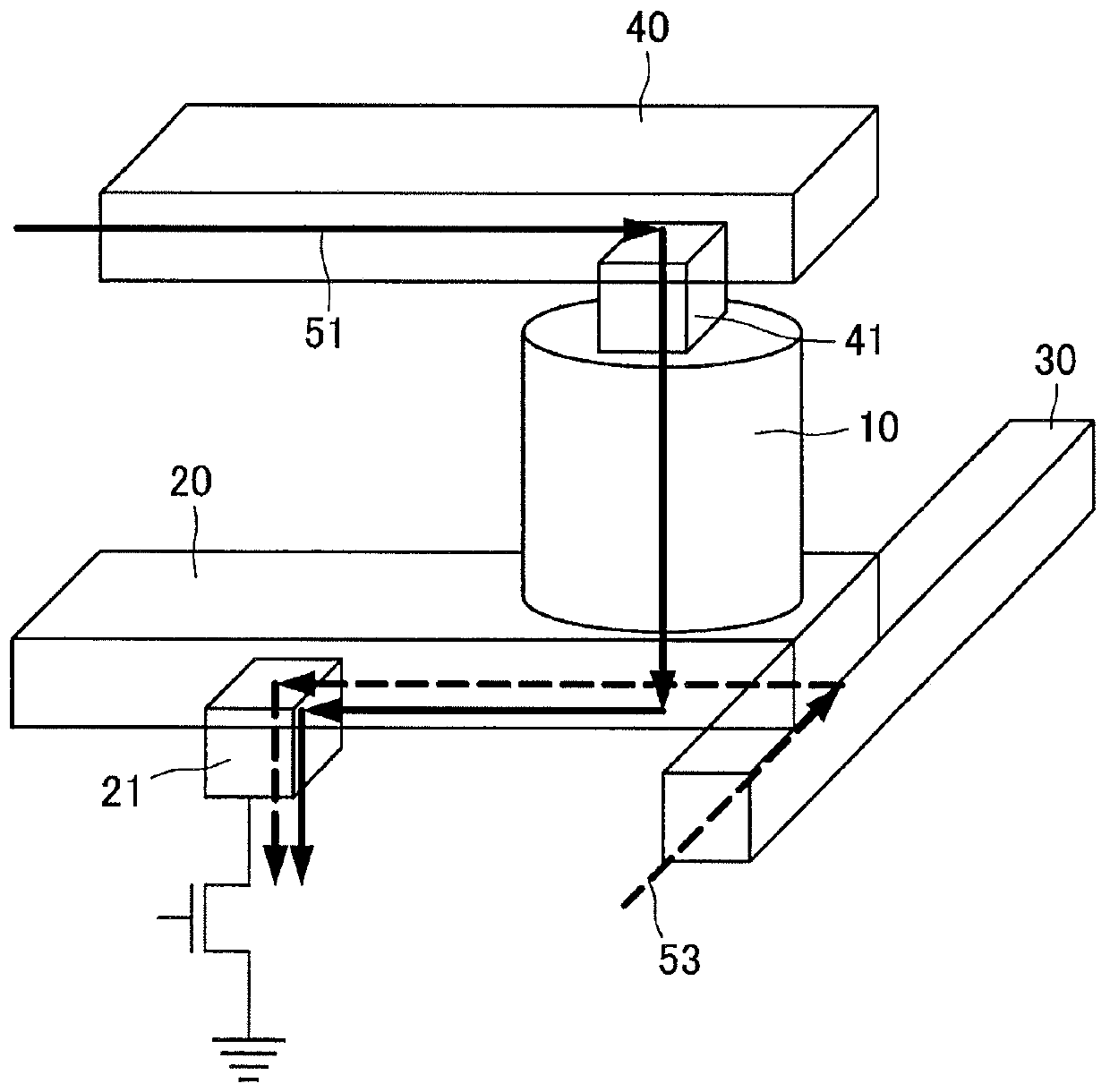 Magnetic storage element, and electronic device