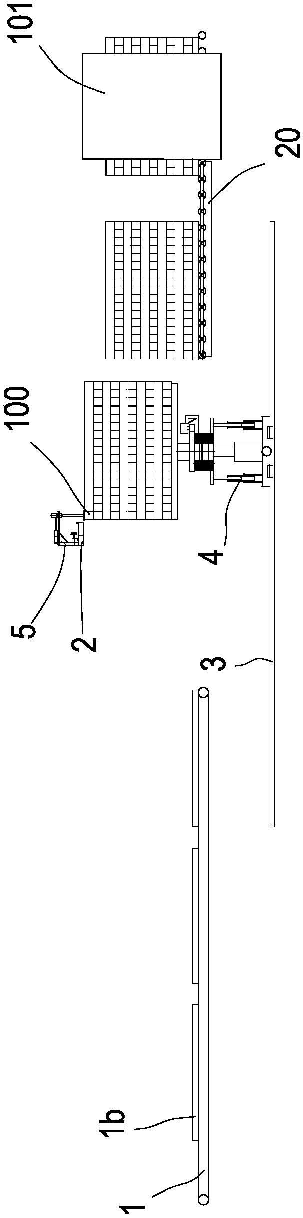 Continuous timber stacking system