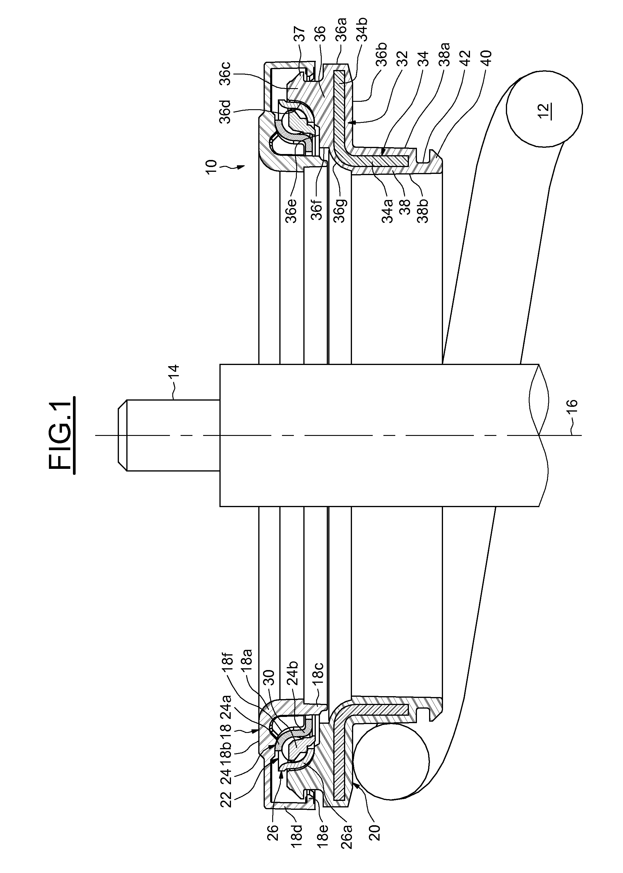 Thrust bearing and suspension for vehicle