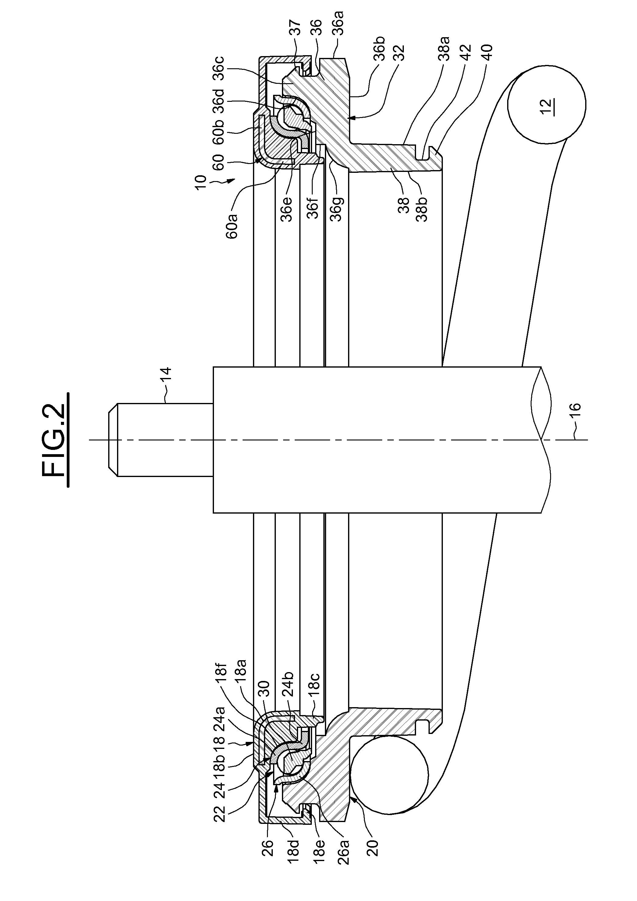 Thrust bearing and suspension for vehicle