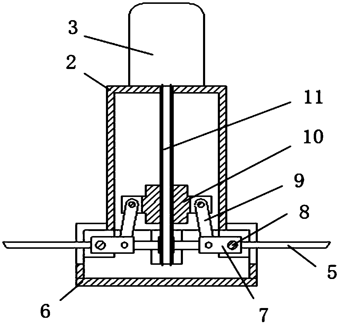 A fan-shaped plate folding mechanism