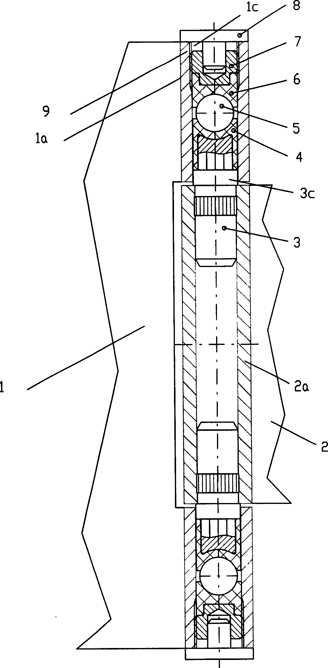 Door hinge with concealed bearing