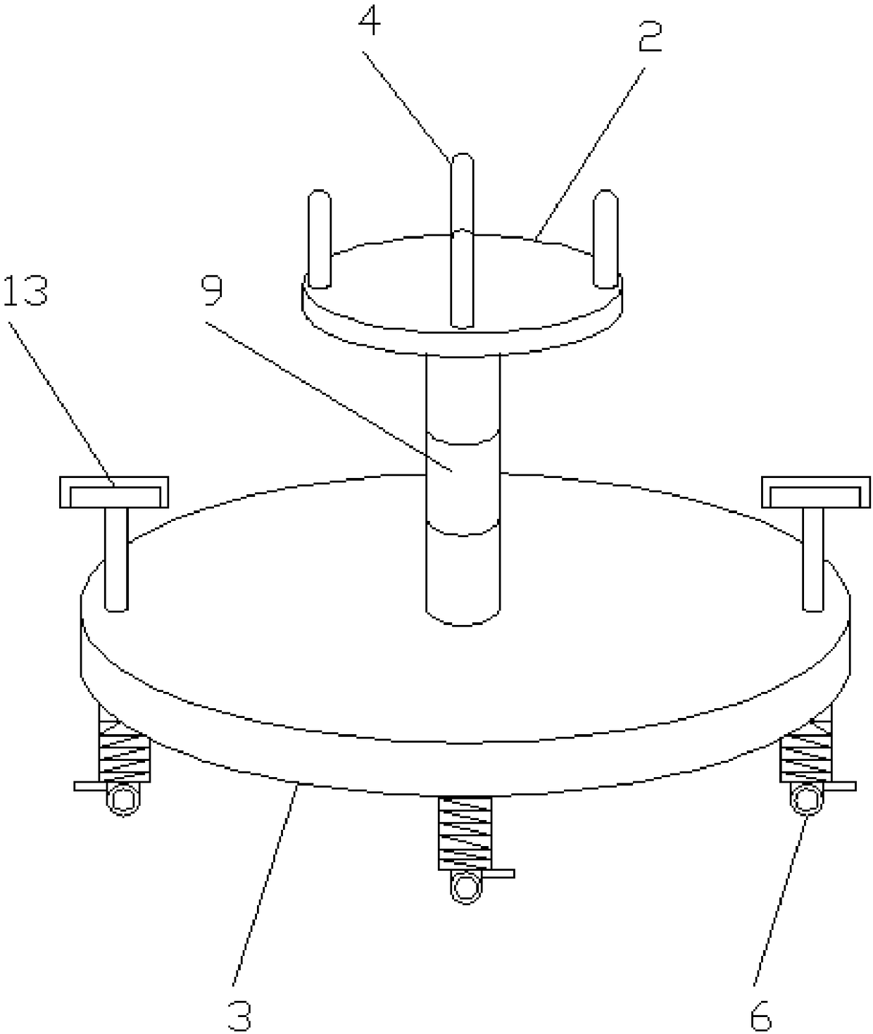 Electronic communicating rod convenient to erect rapidly