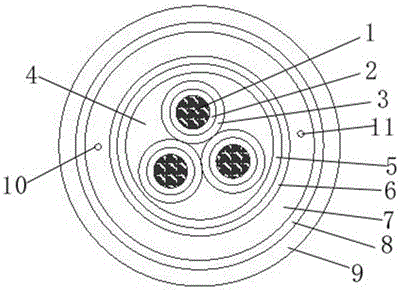 Enhanced-type fireproof high-voltage cable