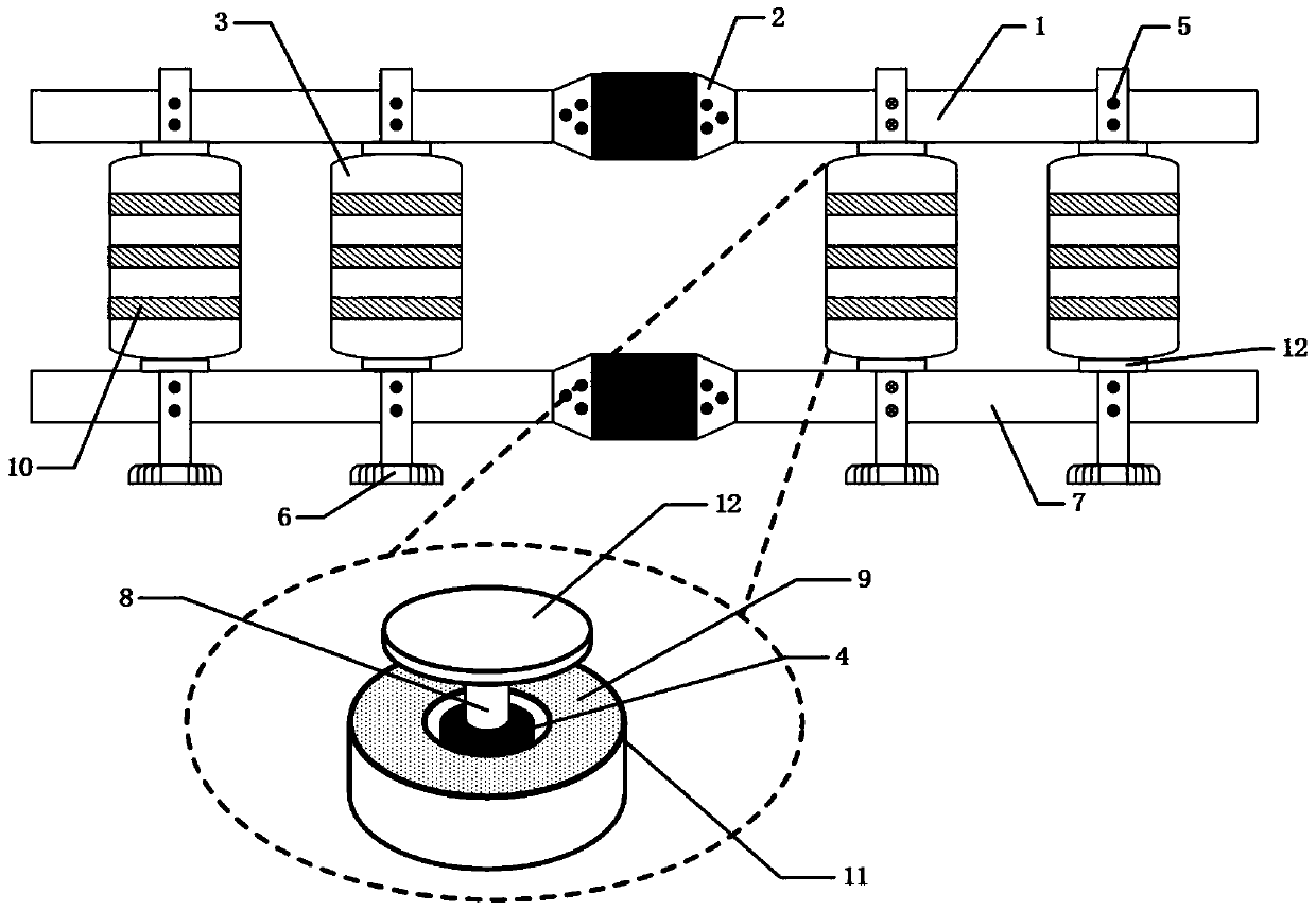 Rotary anti-collision barrier based on magnetorheological adhesive