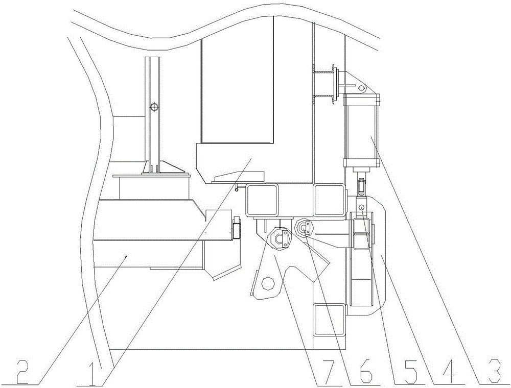 Lifting and compressing structure of underfloor furnace door