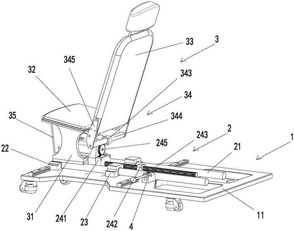 Movable seat for lower limb rehabilitation training