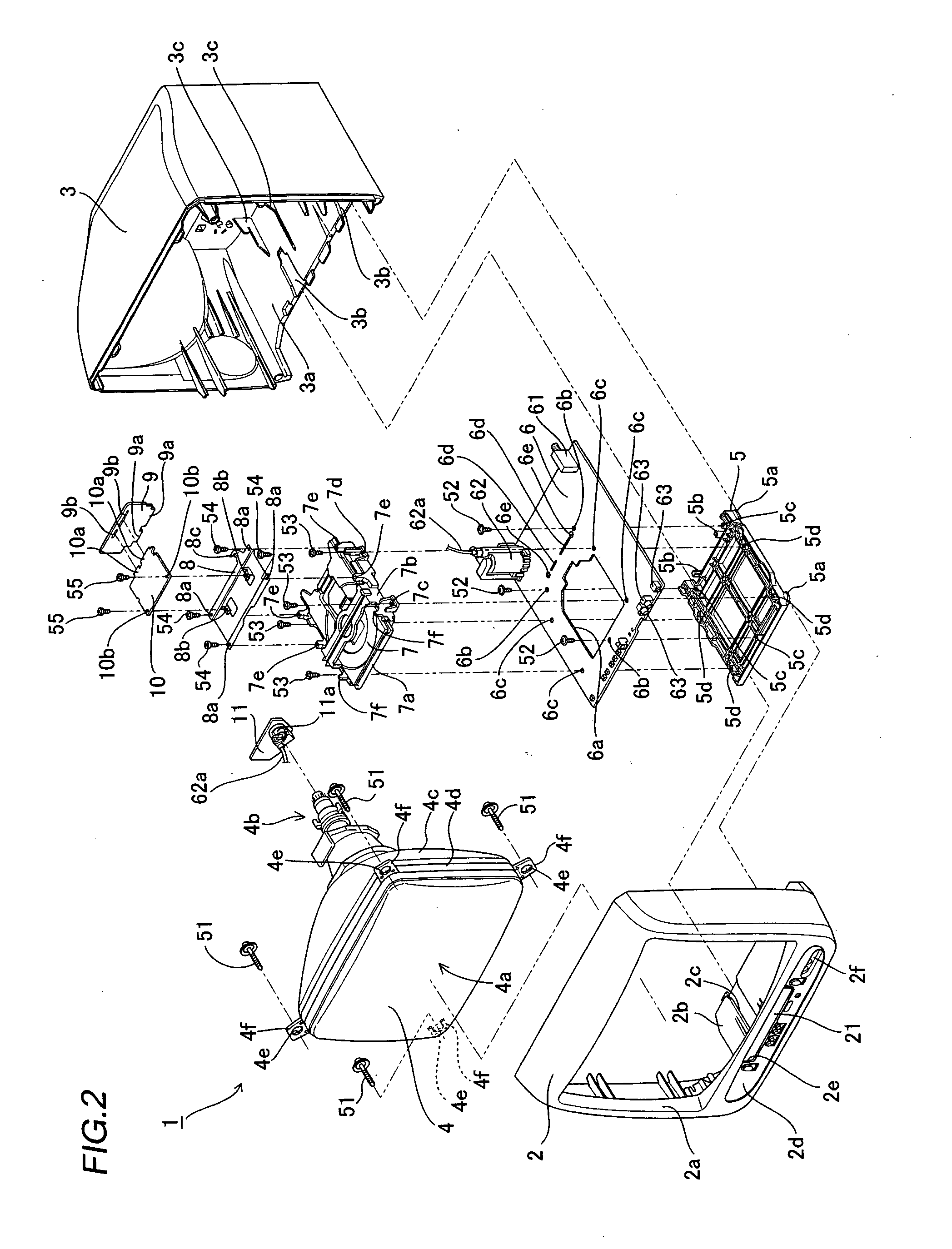 Disk unit-integrated display