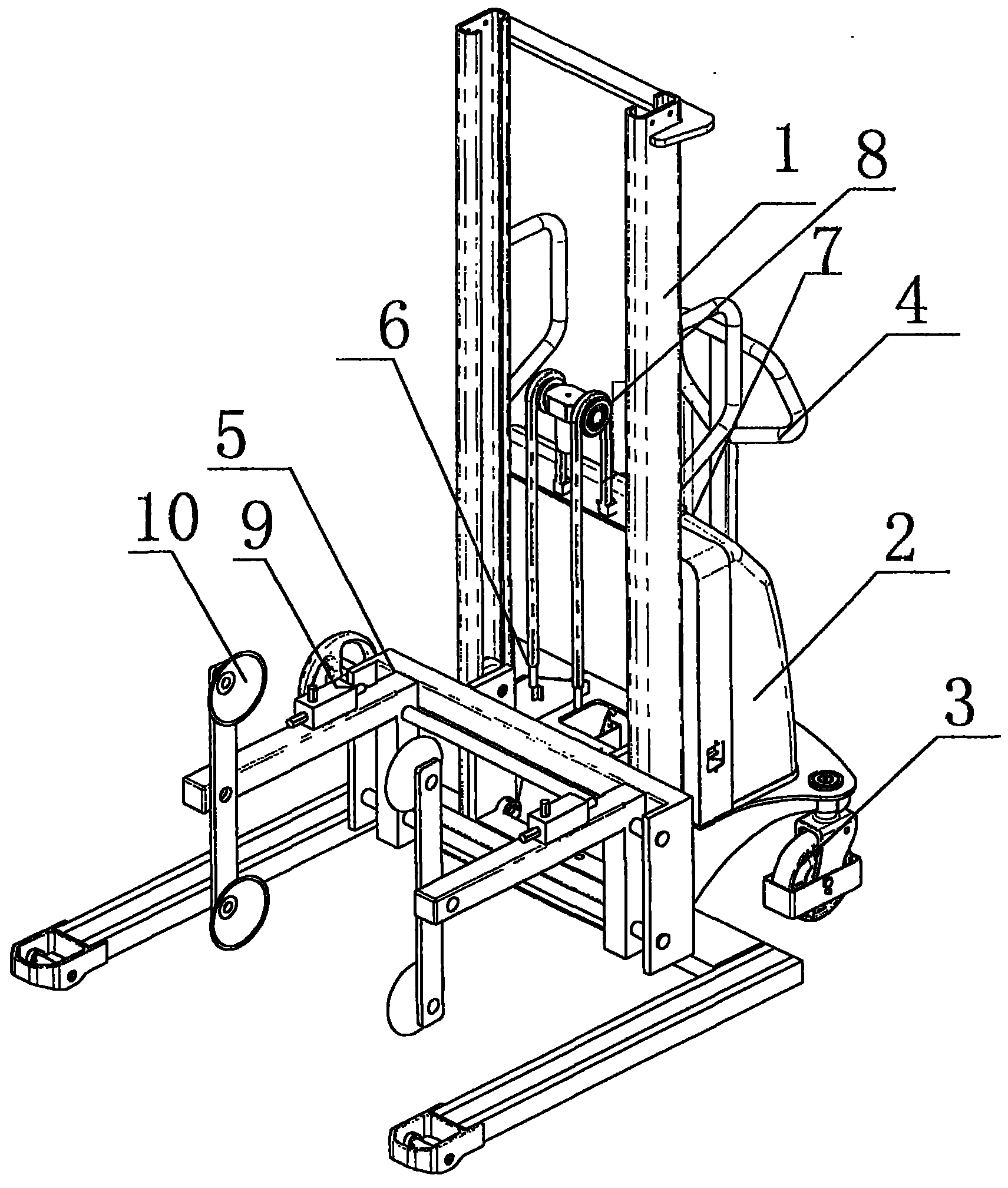 Automatic loading and unloading truck for refrigerators