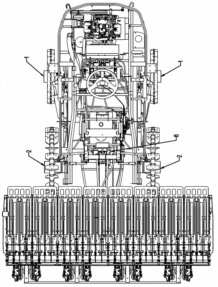 Hydraulic pressure system of rice transplanter with stepless adjustment of planting distance