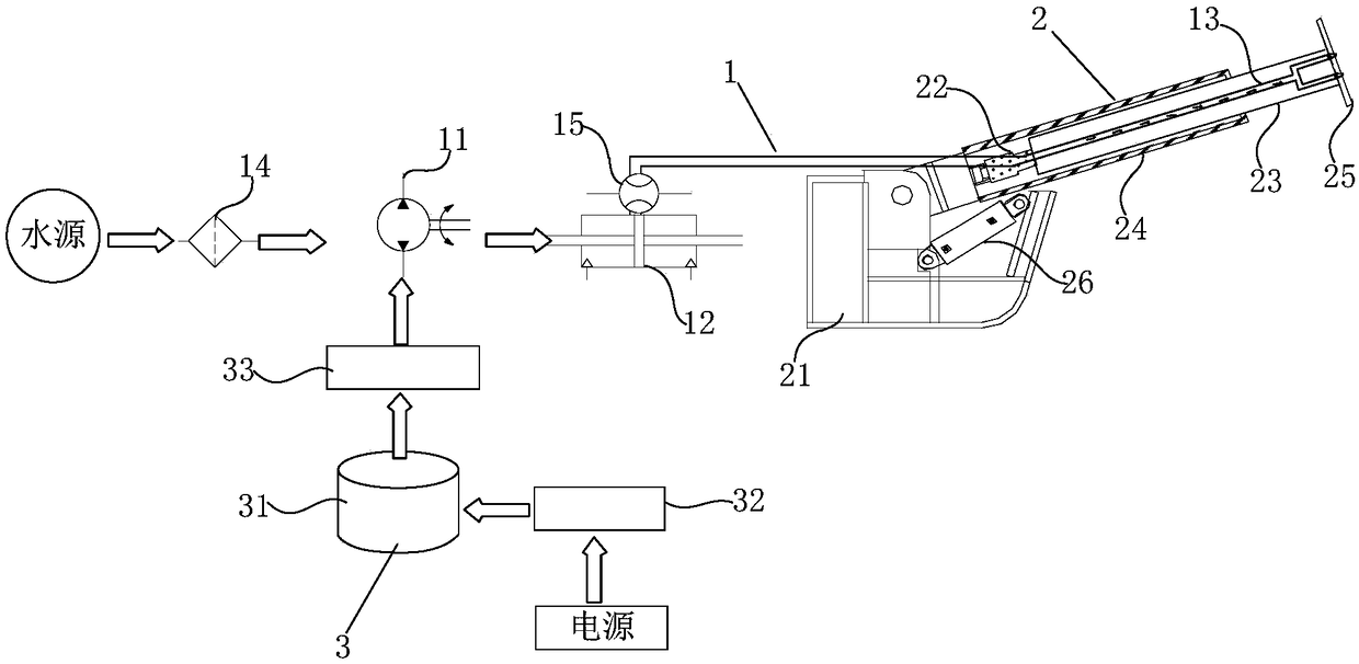 Goaf filling waste rock wet-spraying and tamping device and goaf filling waste rock filling method