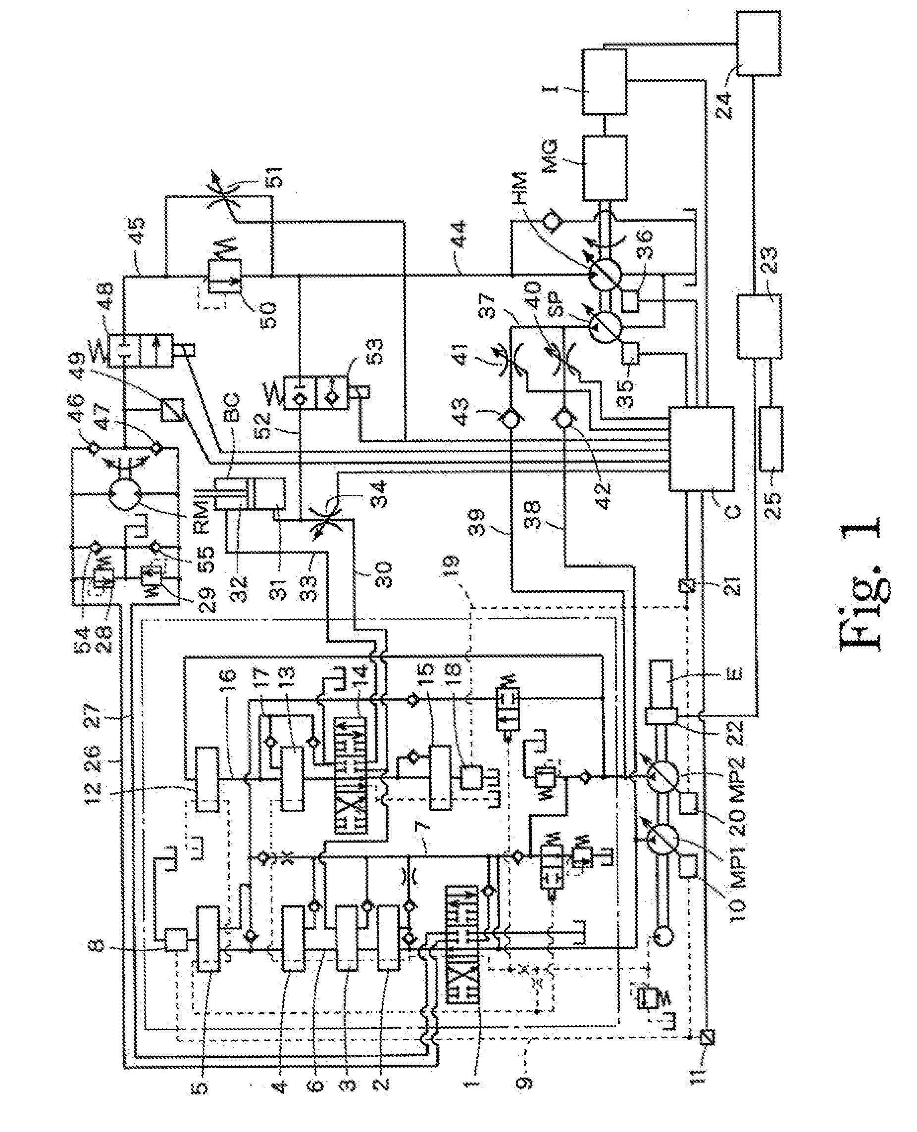 Controller of hybrid construction machine