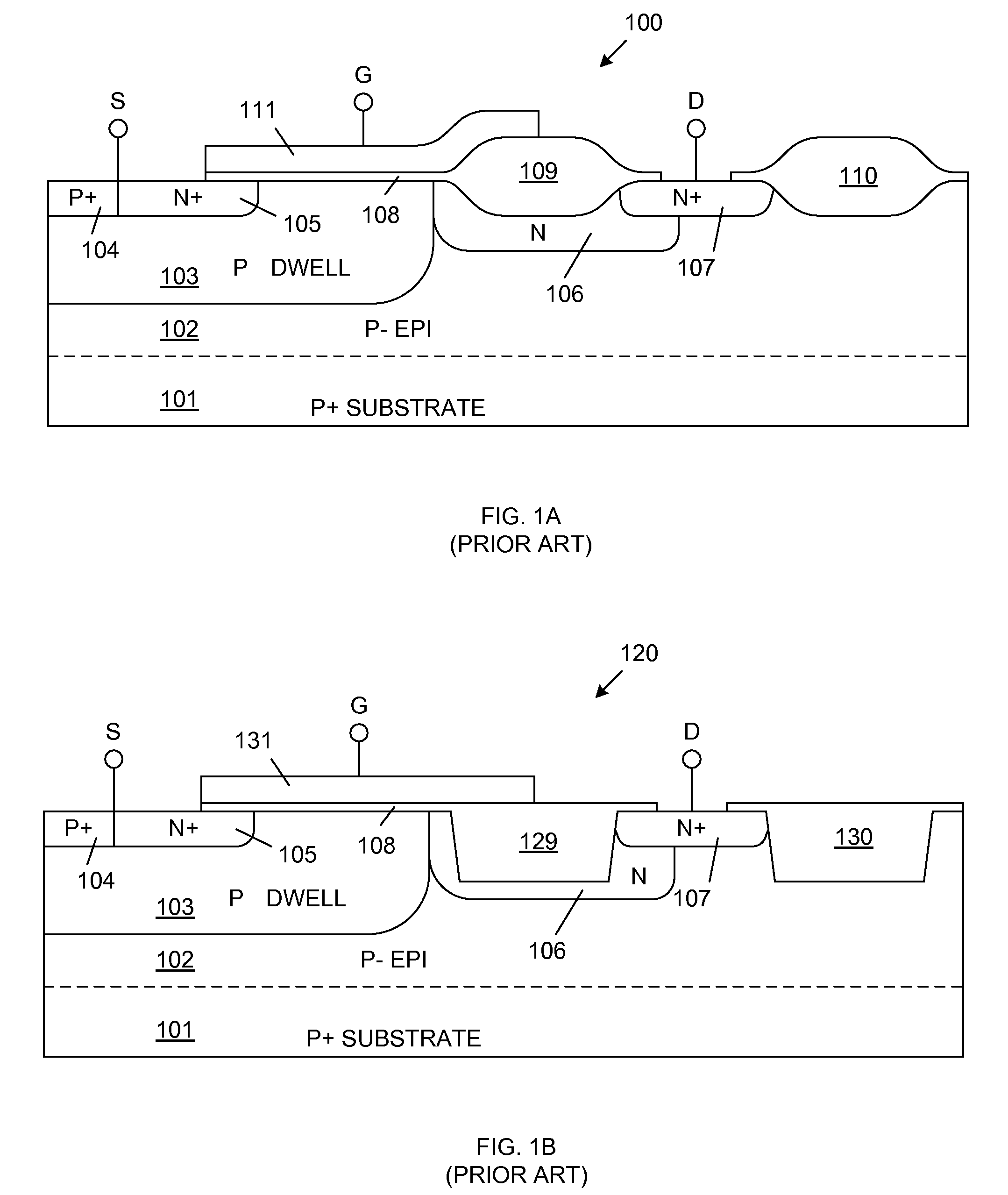 LDMOS transistor having elevated field oxide bumps and method of making same